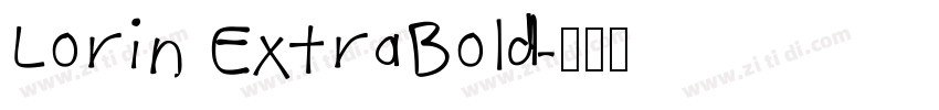 Lorin ExtraBold字体转换